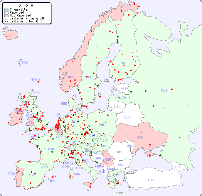 European Reception Map for ZK-348