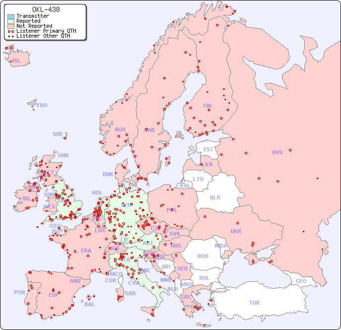 European Reception Map for OKL-438