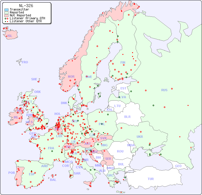 European Reception Map for NL-326