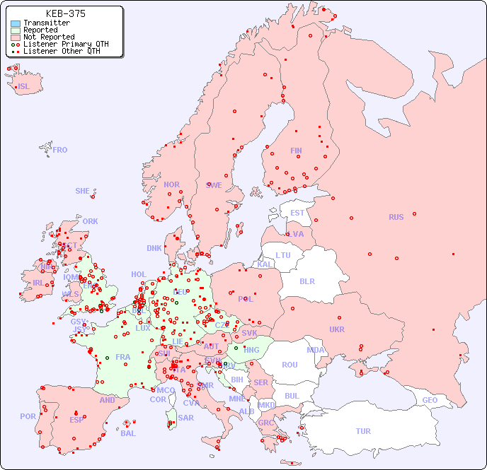 European Reception Map for KEB-375