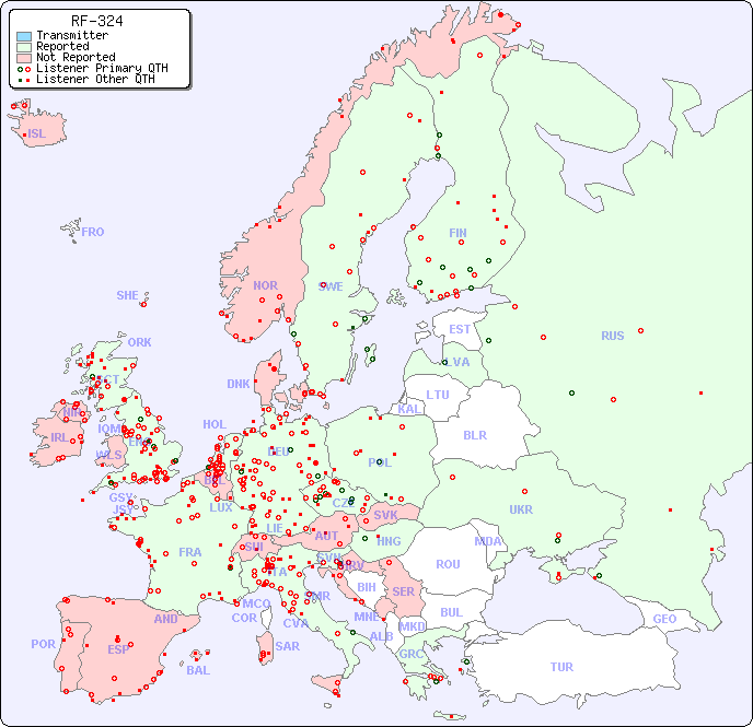 European Reception Map for RF-324