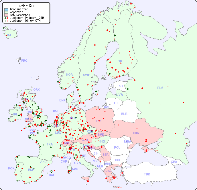 European Reception Map for EVR-425