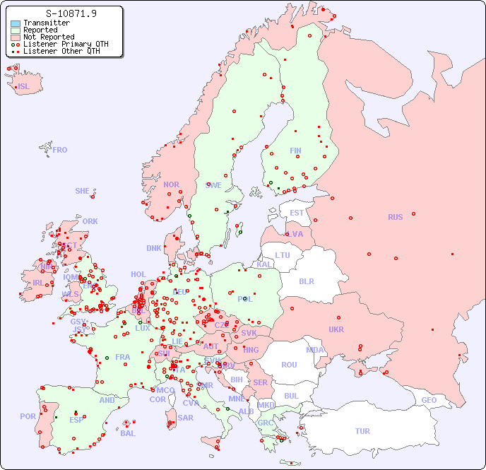 European Reception Map for S-10871.9