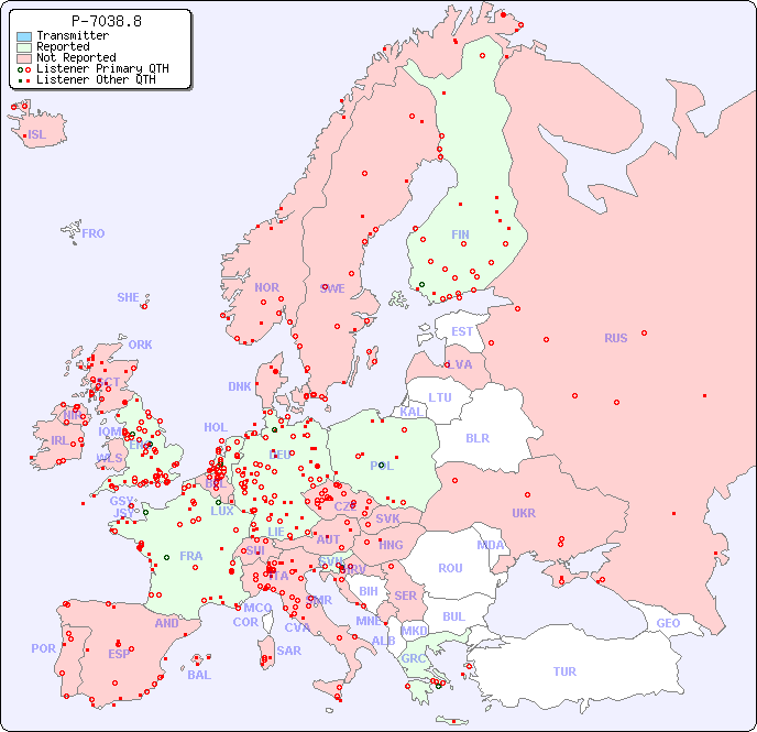 European Reception Map for P-7038.8