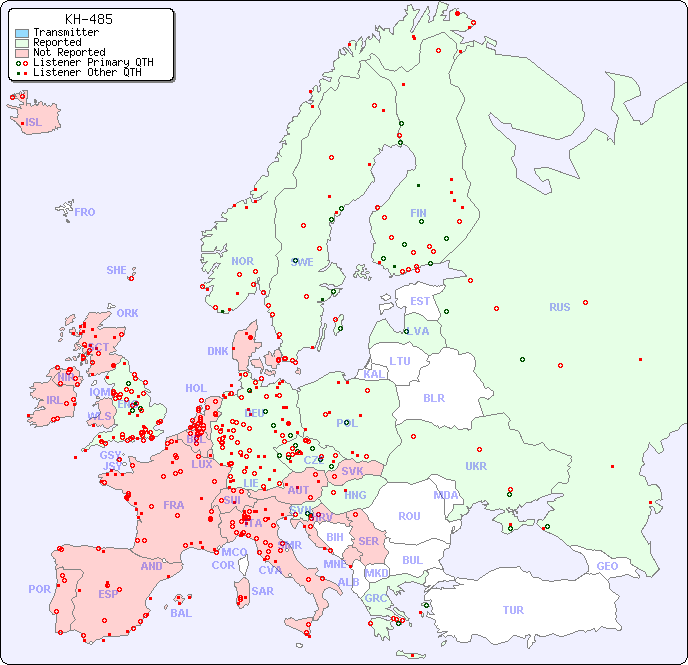 European Reception Map for KH-485