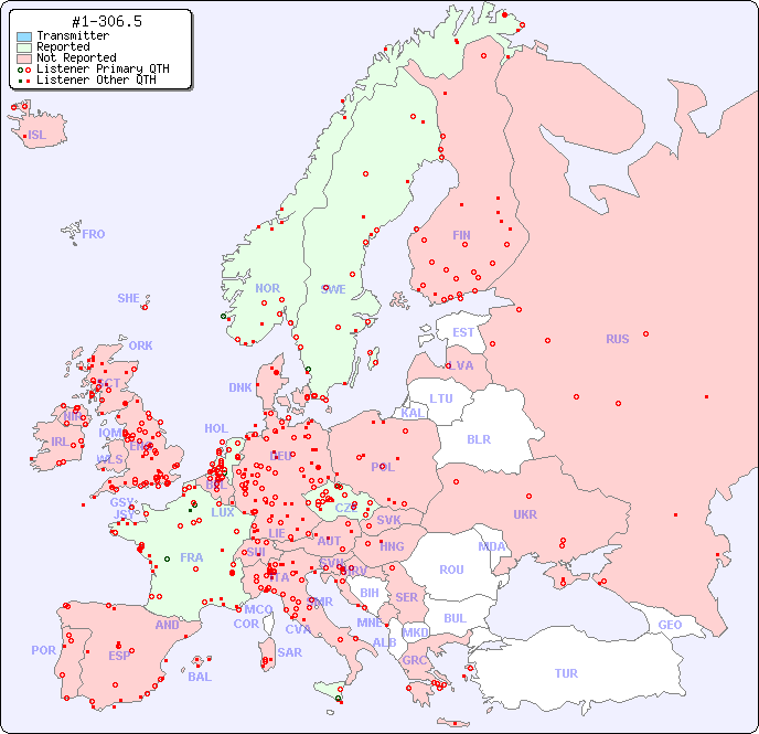 European Reception Map for #1-306.5