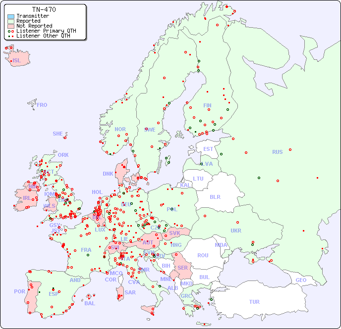 European Reception Map for TN-470