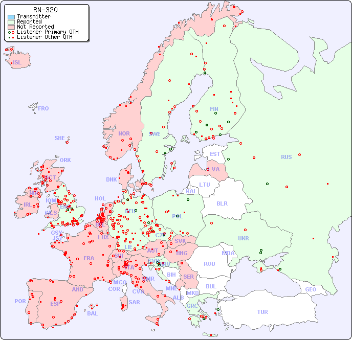 European Reception Map for RN-320