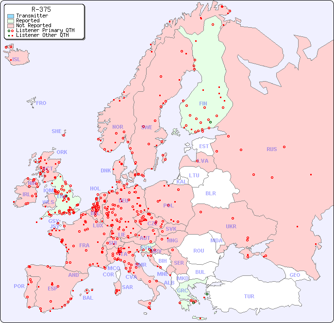 European Reception Map for R-375