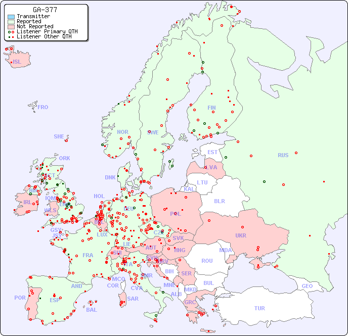 European Reception Map for GA-377