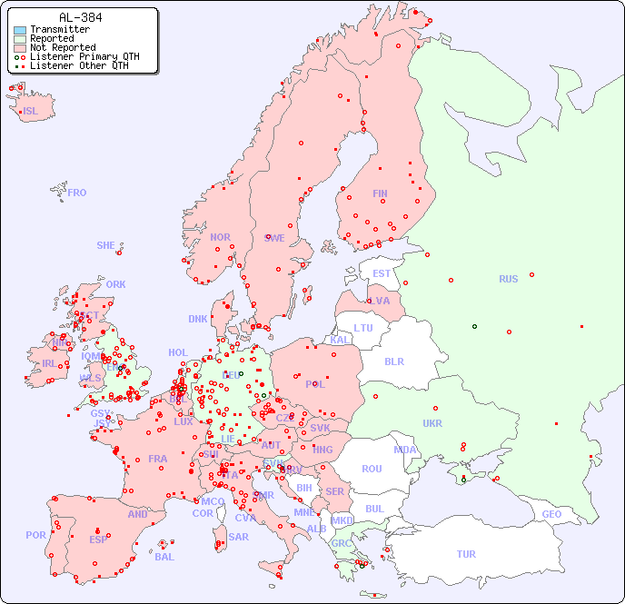 European Reception Map for AL-384