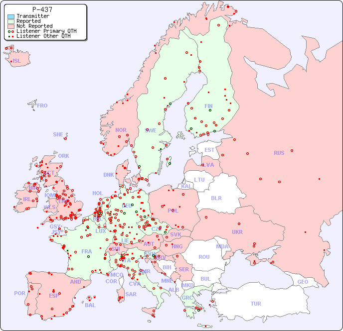 European Reception Map for P-437