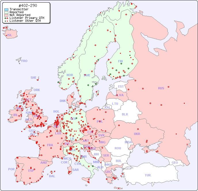 European Reception Map for #402-290