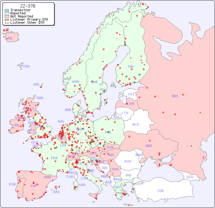 European Reception Map for ZZ-378