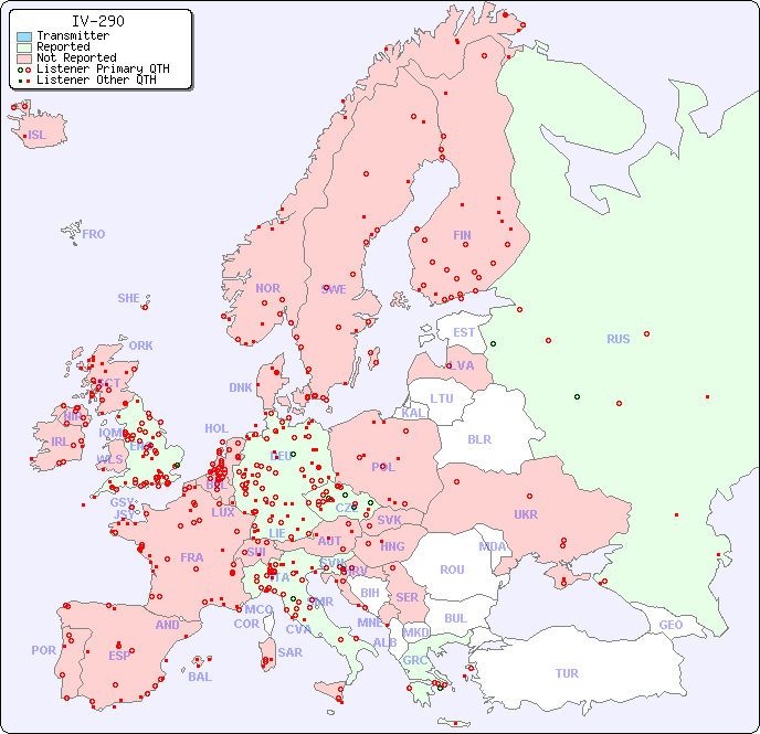 European Reception Map for IV-290