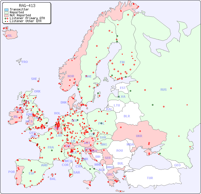 European Reception Map for RAG-413