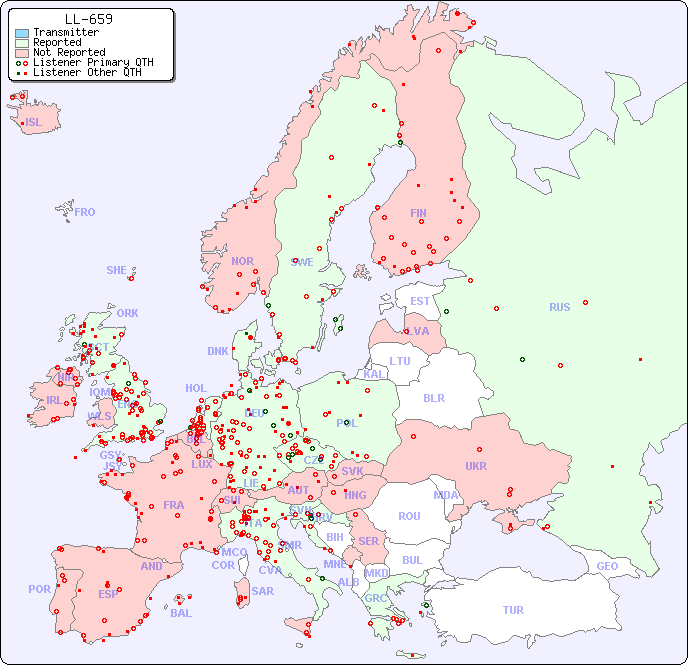 European Reception Map for LL-659