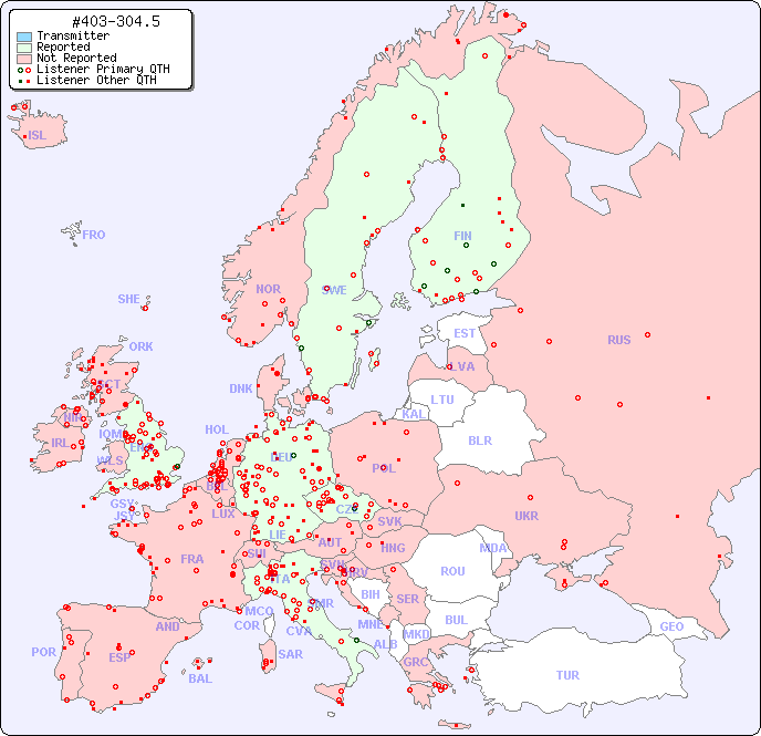 European Reception Map for #403-304.5