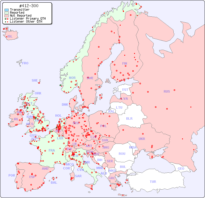 European Reception Map for #412-300