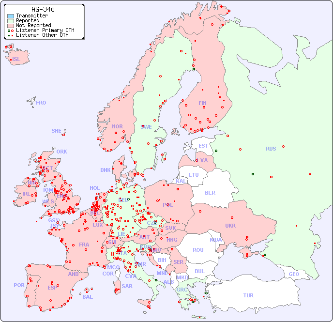 European Reception Map for AG-346