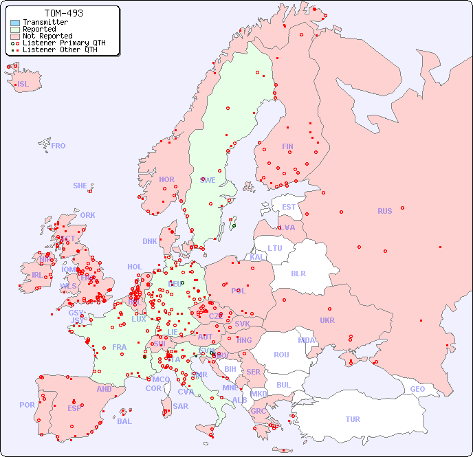 European Reception Map for TOM-493