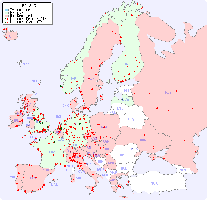 European Reception Map for LEA-317