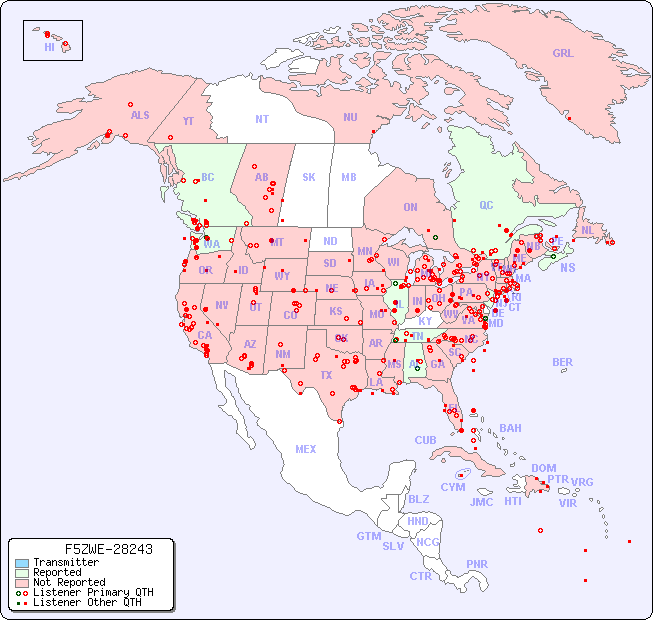 North American Reception Map for F5ZWE-28243