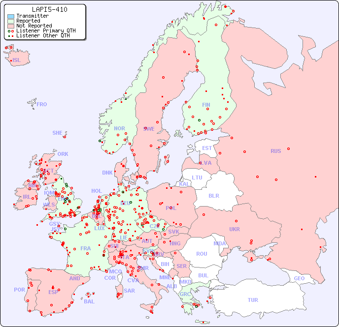 European Reception Map for LAPI5-410