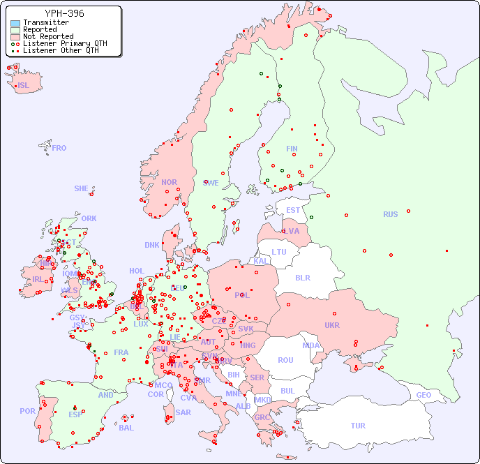 European Reception Map for YPH-396