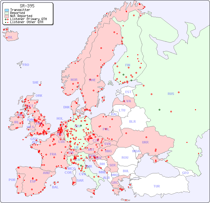 European Reception Map for SR-395