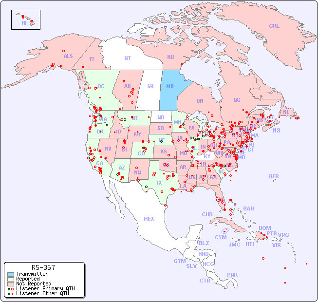 North American Reception Map for R5-367