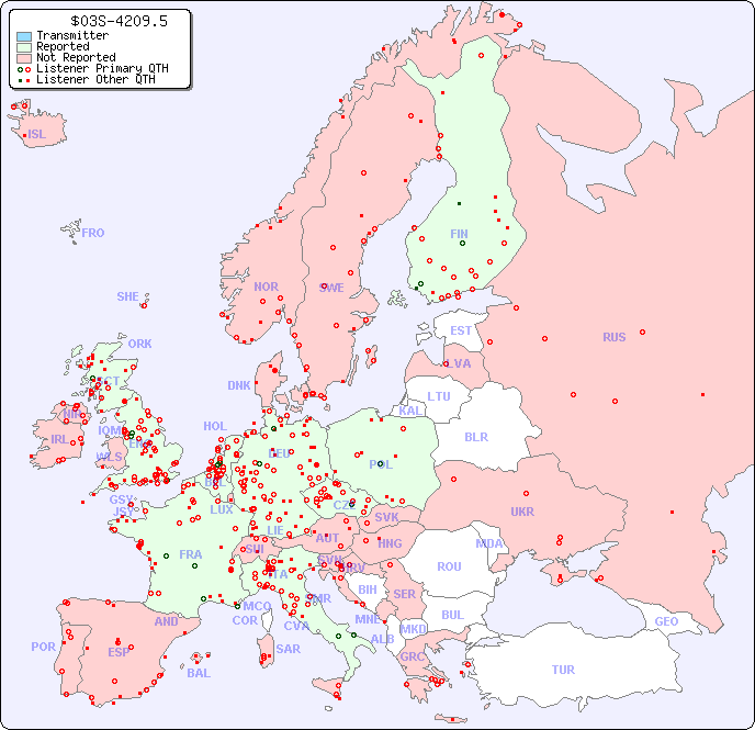 European Reception Map for $03S-4209.5