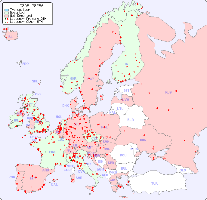 European Reception Map for C30P-28256