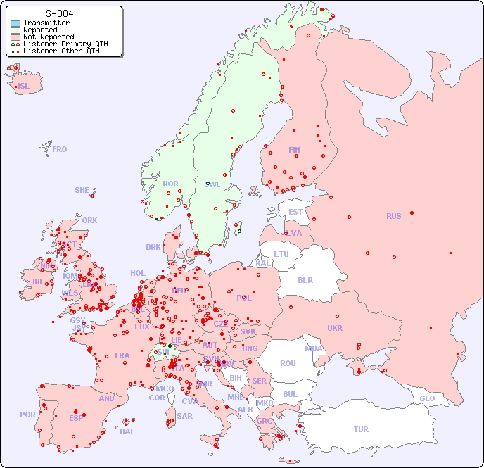 European Reception Map for S-384
