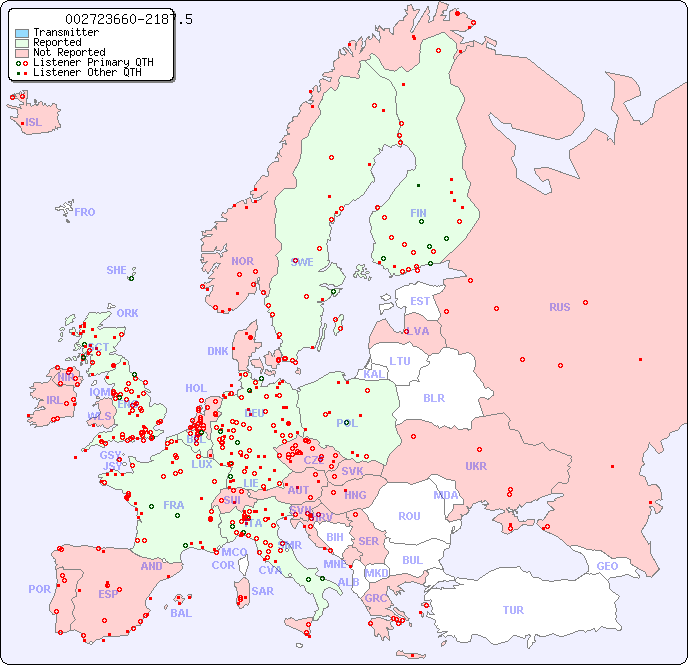 European Reception Map for 002723660-2187.5