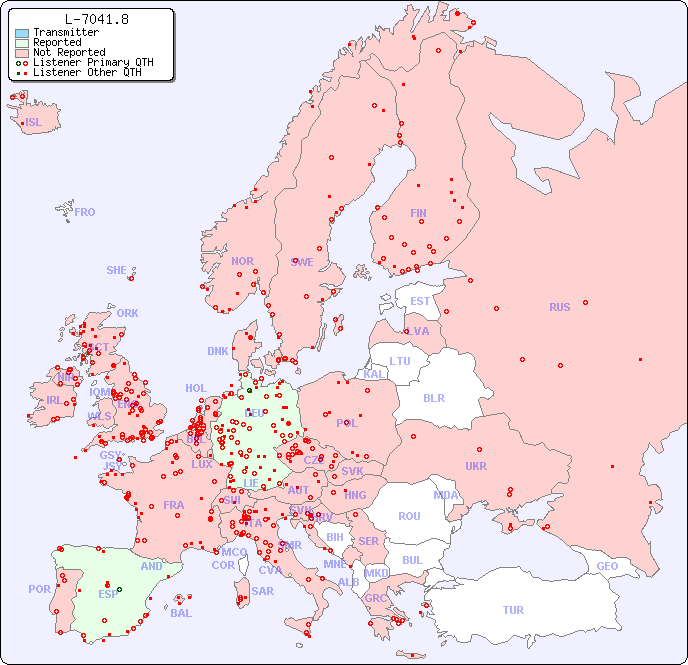 European Reception Map for L-7041.8