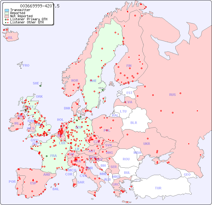 European Reception Map for 003669999-4207.5