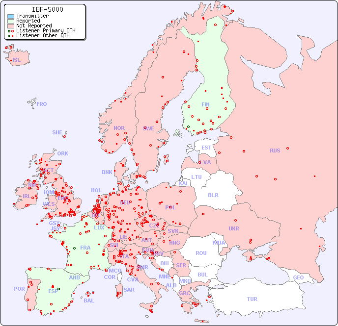 European Reception Map for IBF-5000