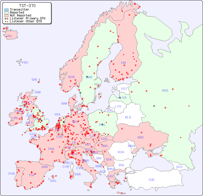 European Reception Map for TST-370