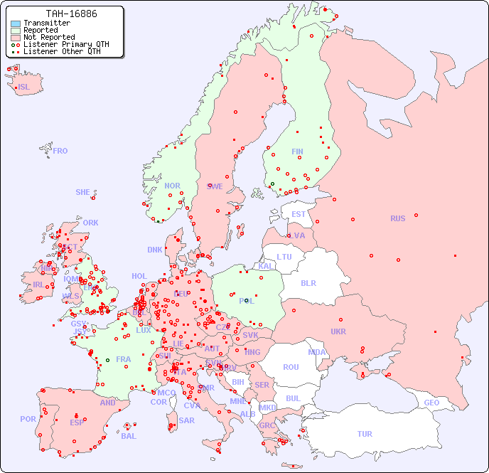 European Reception Map for TAH-16886