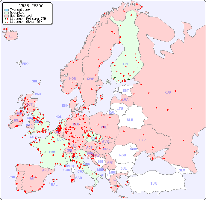 European Reception Map for VR2B-28200