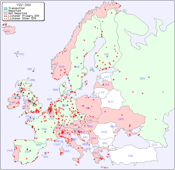 European Reception Map for YGV-344