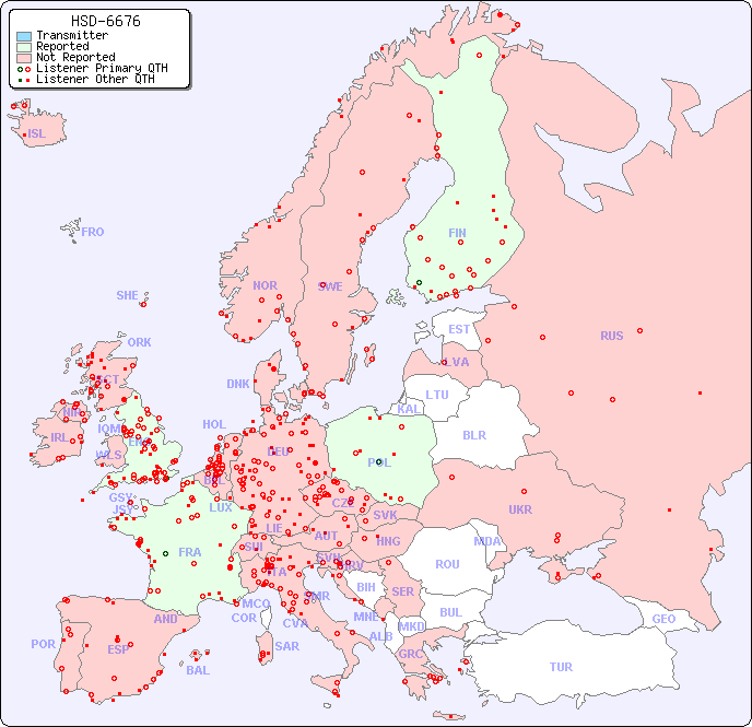 European Reception Map for HSD-6676