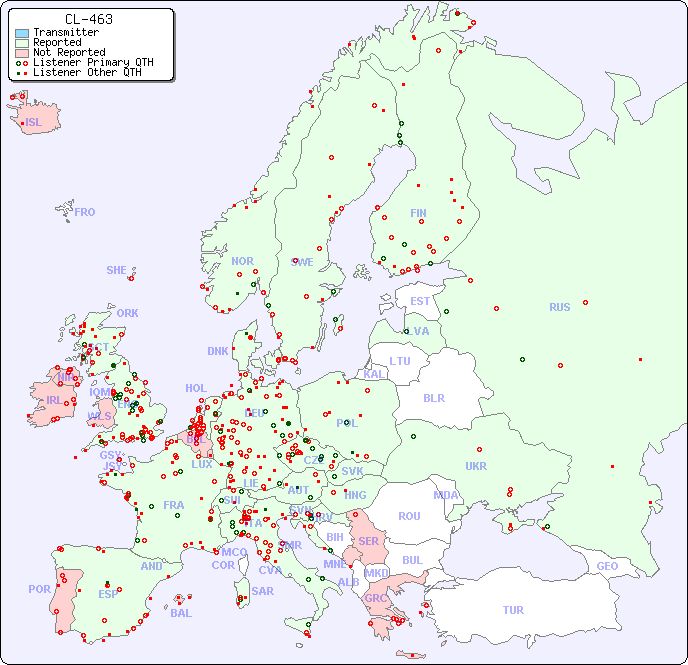 European Reception Map for CL-463