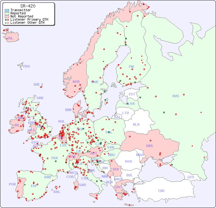 European Reception Map for SR-420