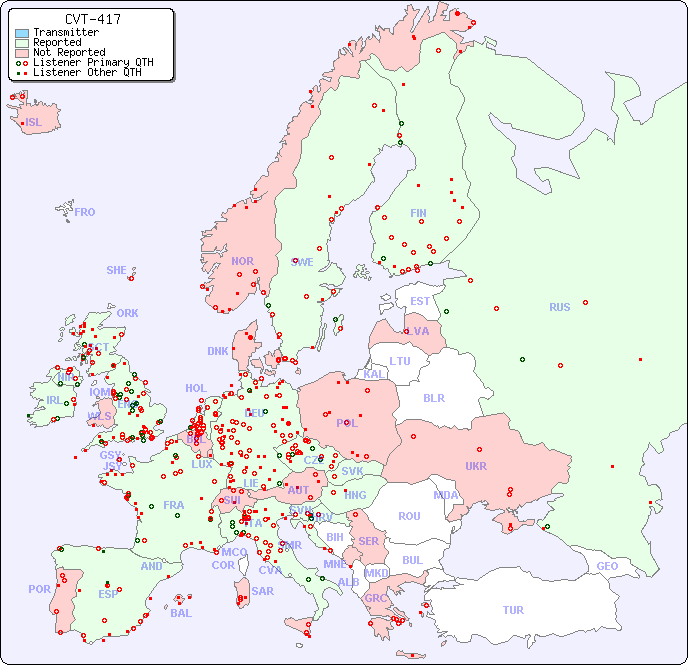 European Reception Map for CVT-417