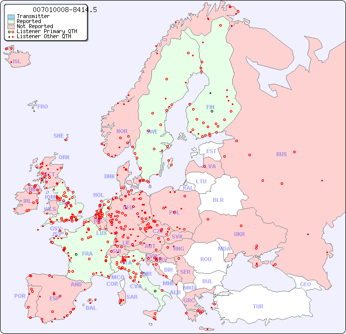 European Reception Map for 007010008-8414.5