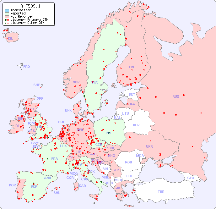 European Reception Map for A-7509.1