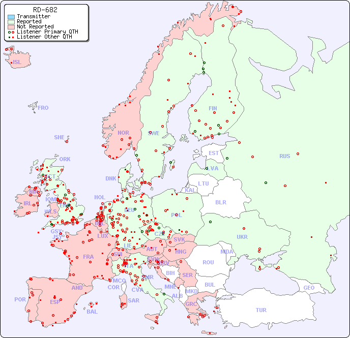European Reception Map for RD-682