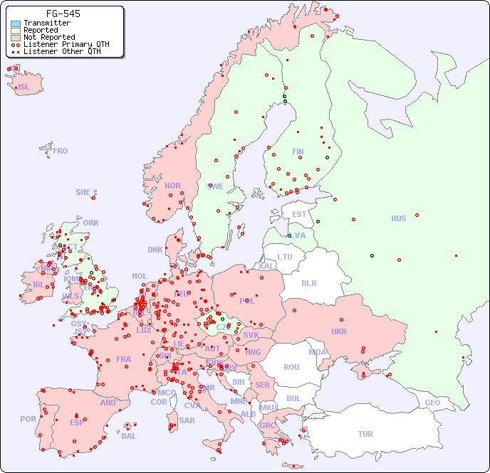 European Reception Map for FG-545